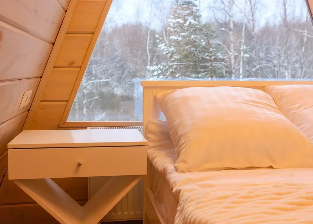 Большой дом a-frame в-небо с бассейном