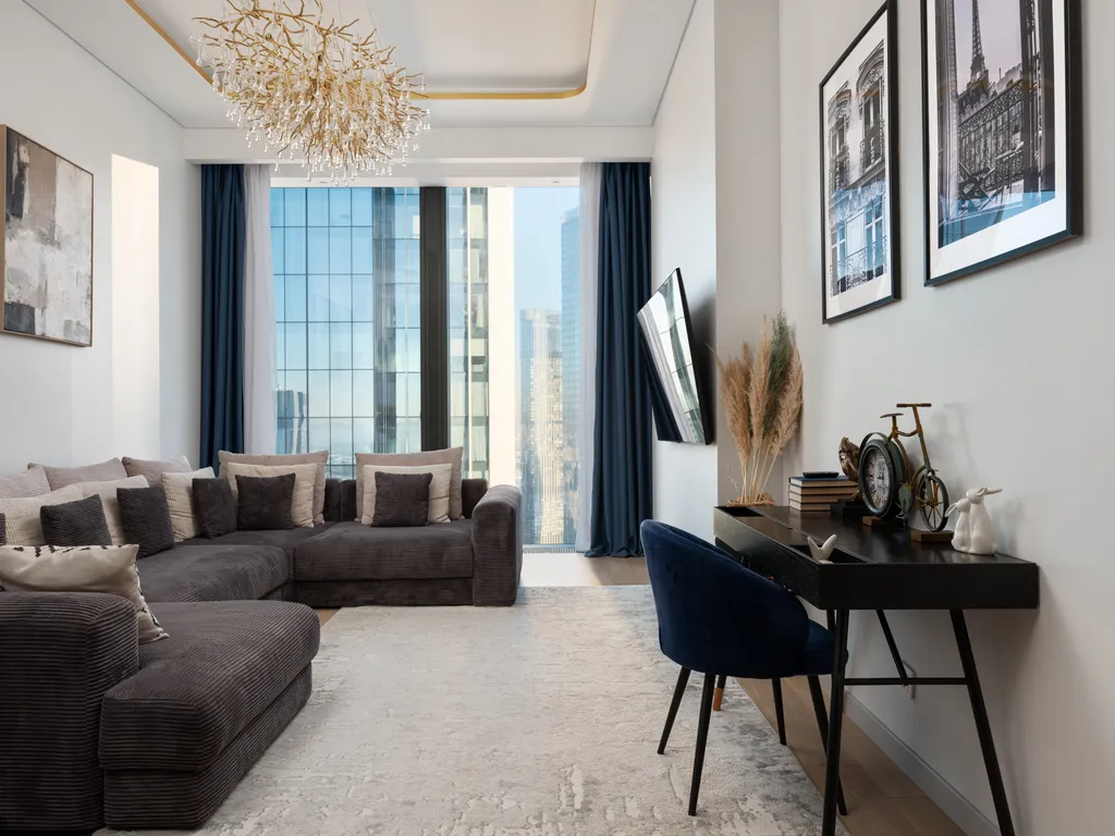 Neva Libra 38 этаж 70 м2 панорамный вид на небоскребы и город