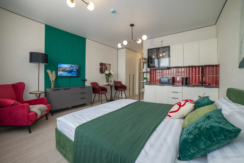 Студия около метро Чкаловская для двоих гостей