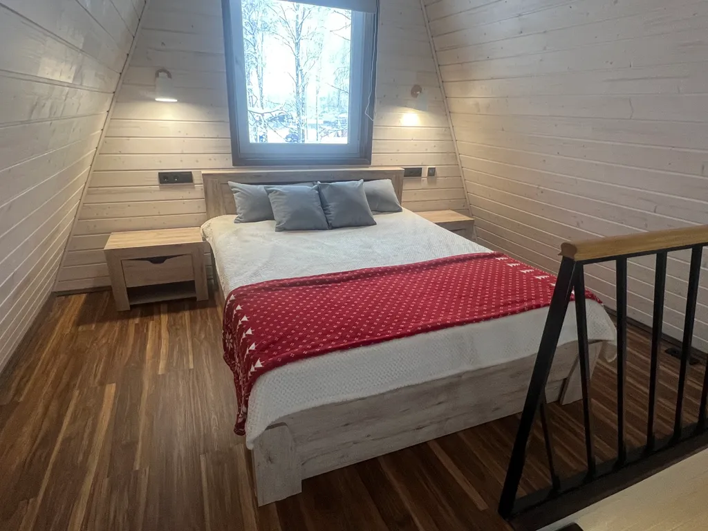 Уютнейший A-frame с сауной Черника