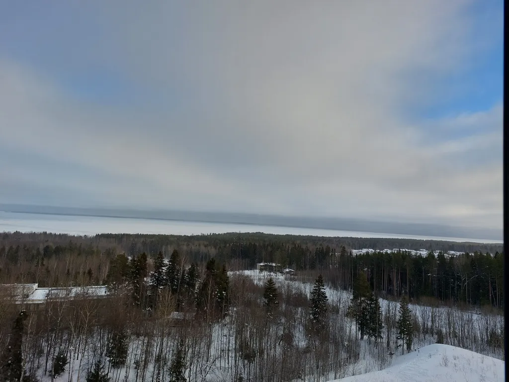 Прелестная студия с уникальным видом на Онежское озеро