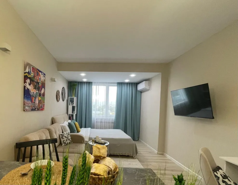 Этно студия Жетысу с прекрасным видом на горы