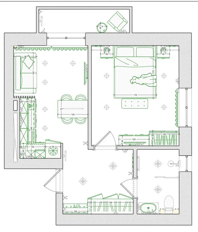 Квартира Однокомнатная квартира в тихом районе — Калининград