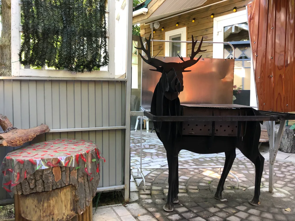 ТеремОК, дизайн сказки с финской сауной и мангал-олень