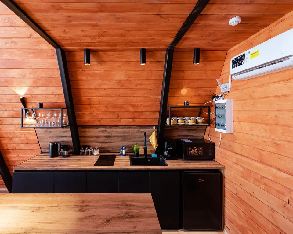 Треугольный дом А-фрейм рица