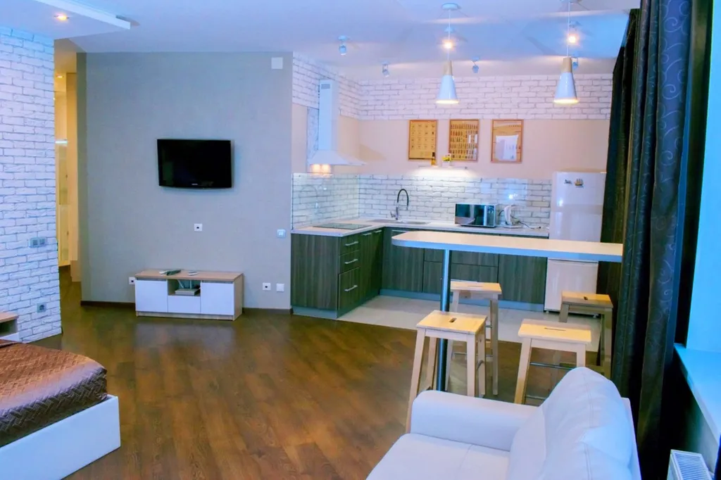 Студия Sky класса с шикарным видом на город