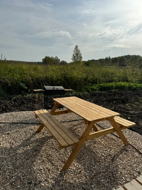 Домик с сауной и купелью у озера