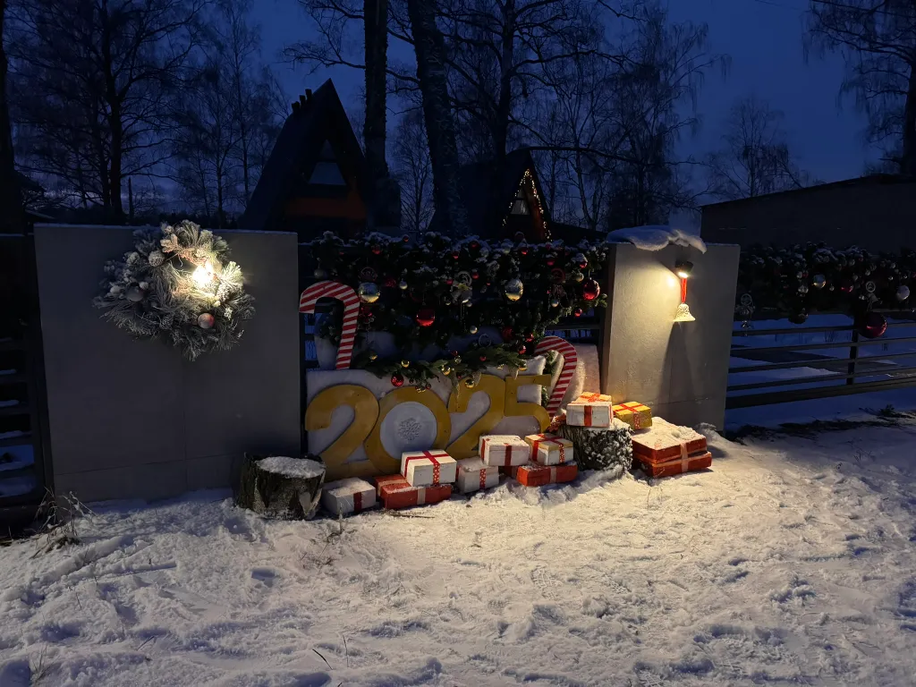 Современный дом у озера с купелью и своим катком. В феврале скидки