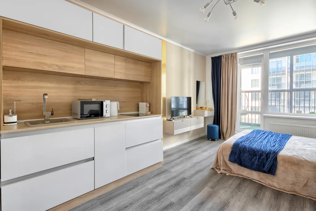 Квартира Квартира Уютная студия на проспекте Ветеранов — Санкт-Петербург