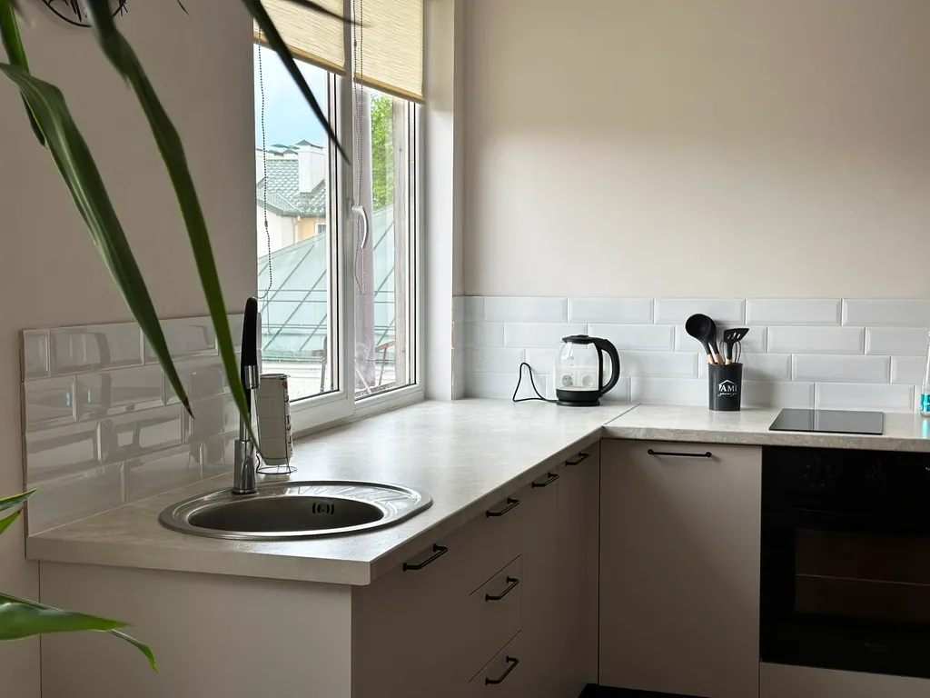 Просторная студия с видом на старинный Гродно