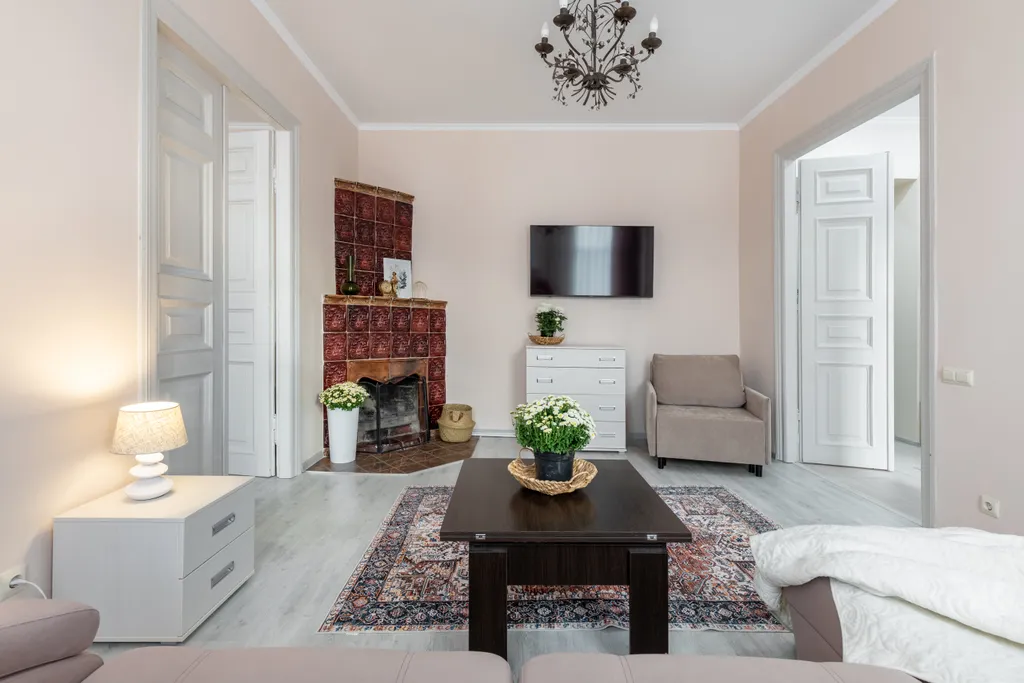 Атмосферная квартира с камином