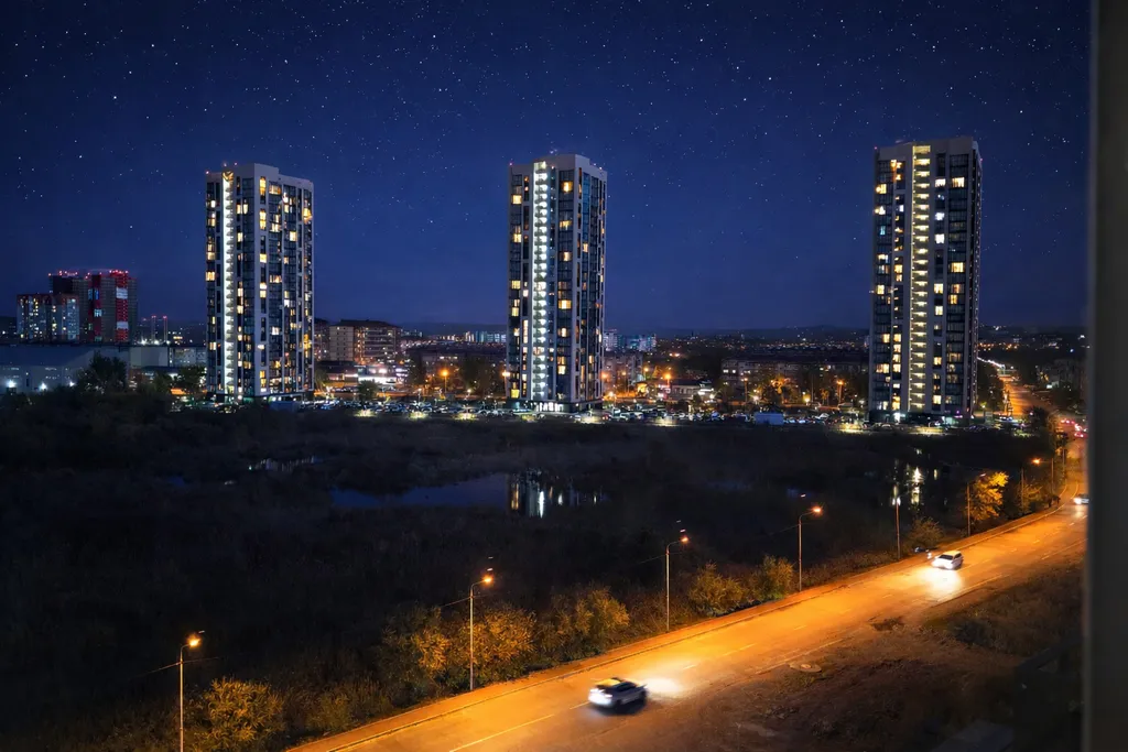 Уютная квартира с красивым видом на город