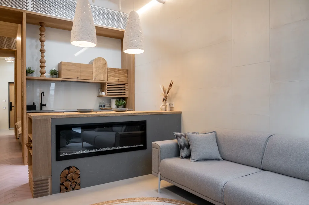 Квартира Дизайнерские эко-апартаменты на Маяковской с камином — Москва