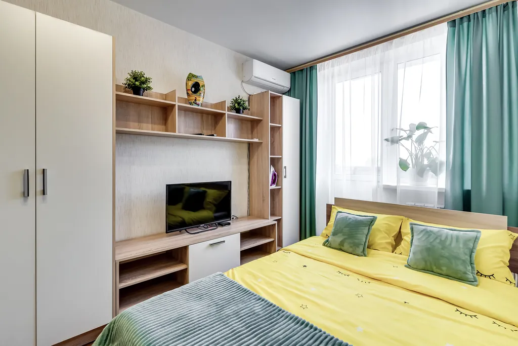 Однокомнатная квартира с мятным намеком