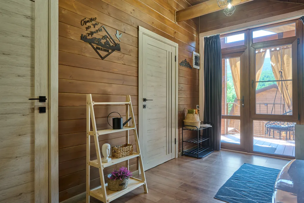 Коттедж Коттедж Шале с 1 спальней, кухня-гостиная с диваном и ванной комнатой — Мезмай