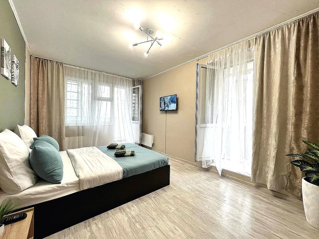 Уютная 2-комнатная квартира для 1-5 гостей, с раздельными комнатами