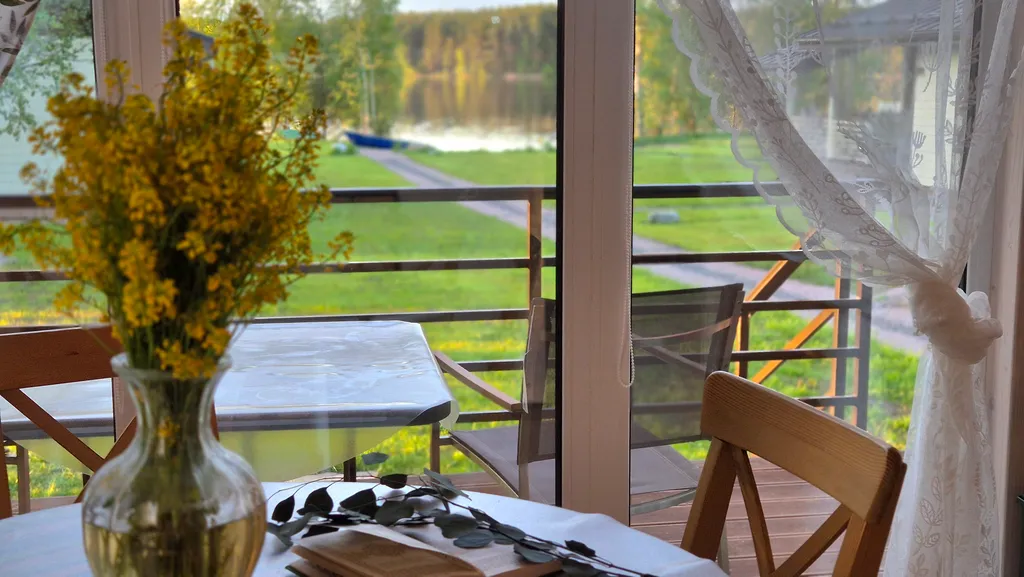 Коттедж Уютнейший дом с роскошным видом на озеро и пляжем.Карелия совсем рядом — Ларионово