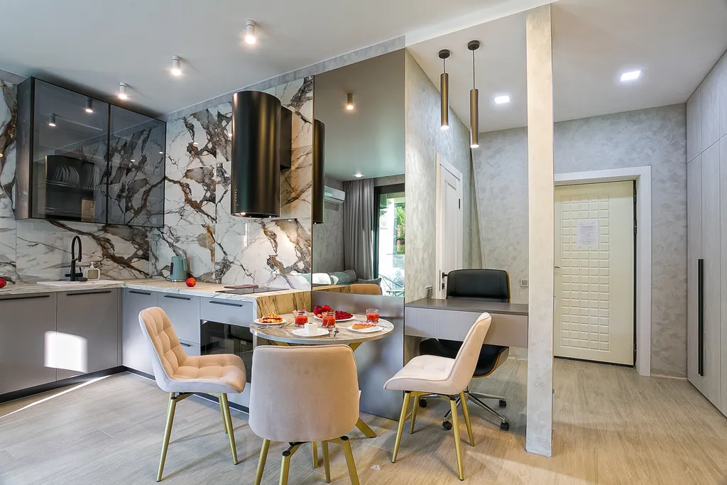 Однушка с террасой на парк возле моря в Скай плаза