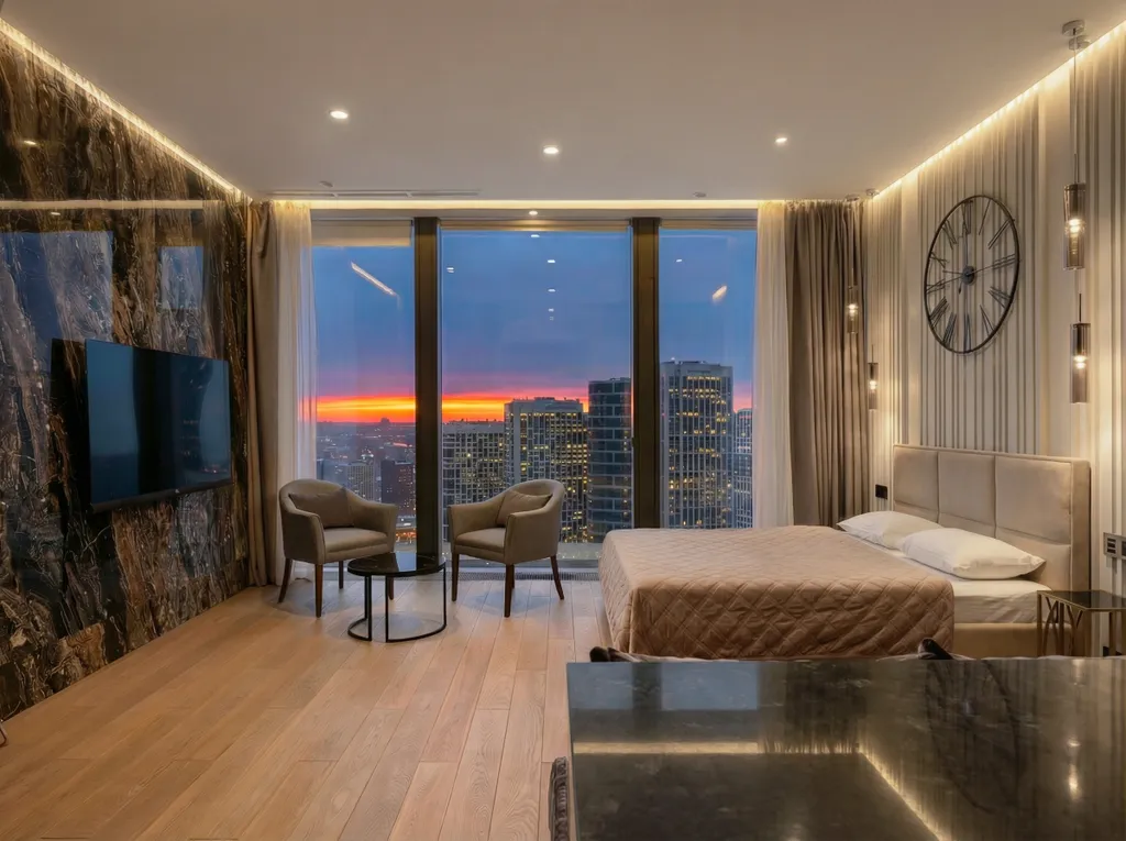 Квартира Neva Sirius 28 этаж 51 м2, панорамный вид, шикарные закаты — аренда посуточно в Москва