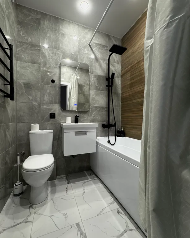 Стильная евродвушка с шикарными видами на город с 22 этажа