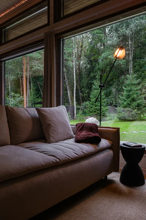 Премиальное шале с сауной и купелью в лесу.