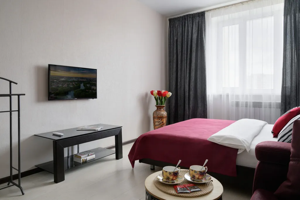 Современная 1-комнатная квартира в центре города