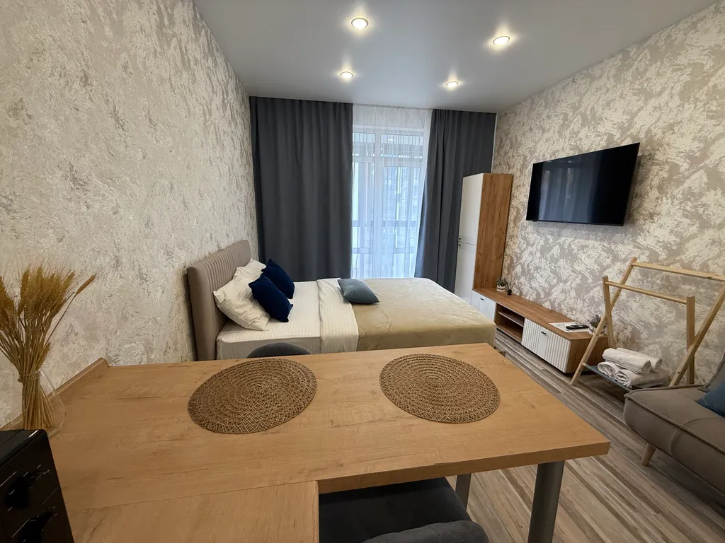 Студия с дизайнерским ремонтом в ЖК Прокшино Нежность