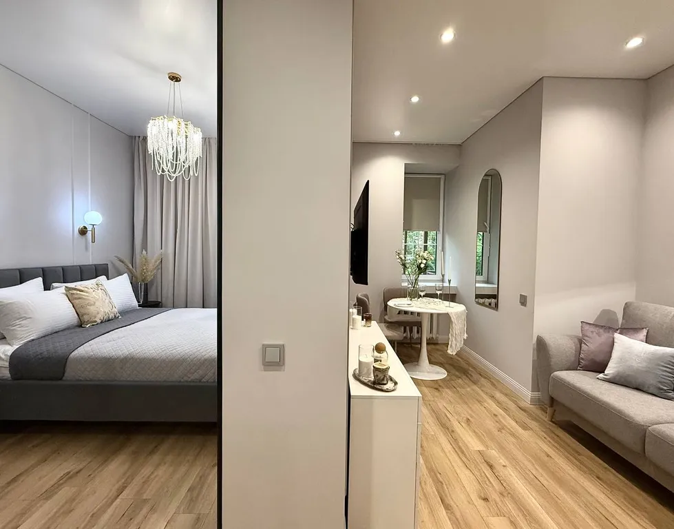 Апартаменты с камином и большой ванной