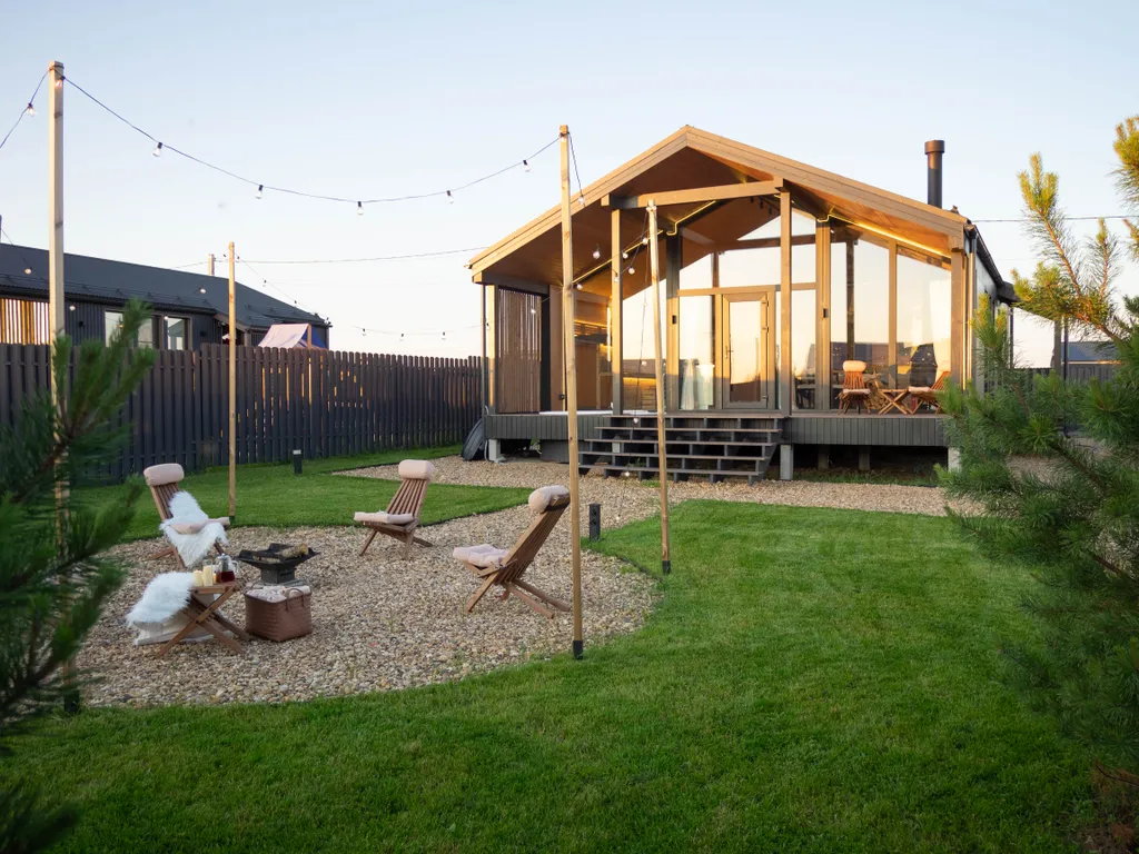 Дом с сауной и джакузи на террасе