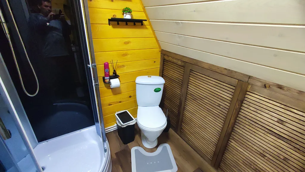 Дом А-фрейм с банным чаном