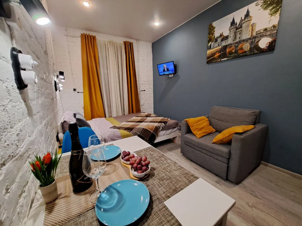 Уютная квартира-студия в центре с бесплатной парковкой