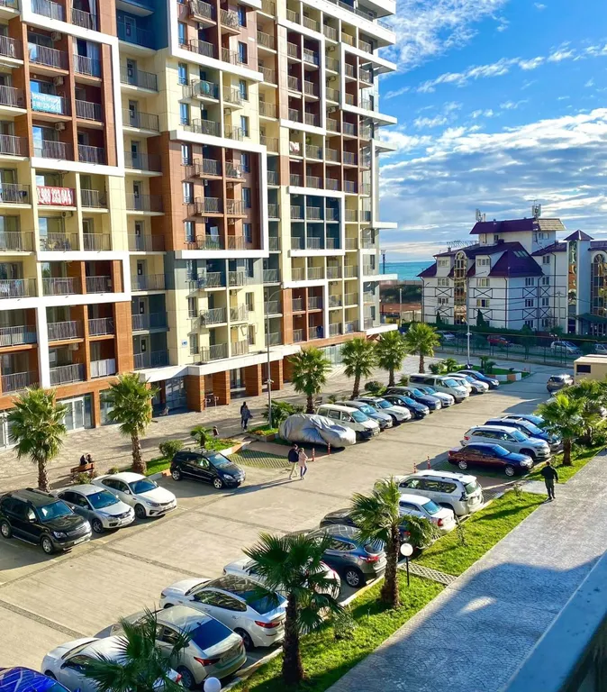 Уютная студия с видом на море и бассейном