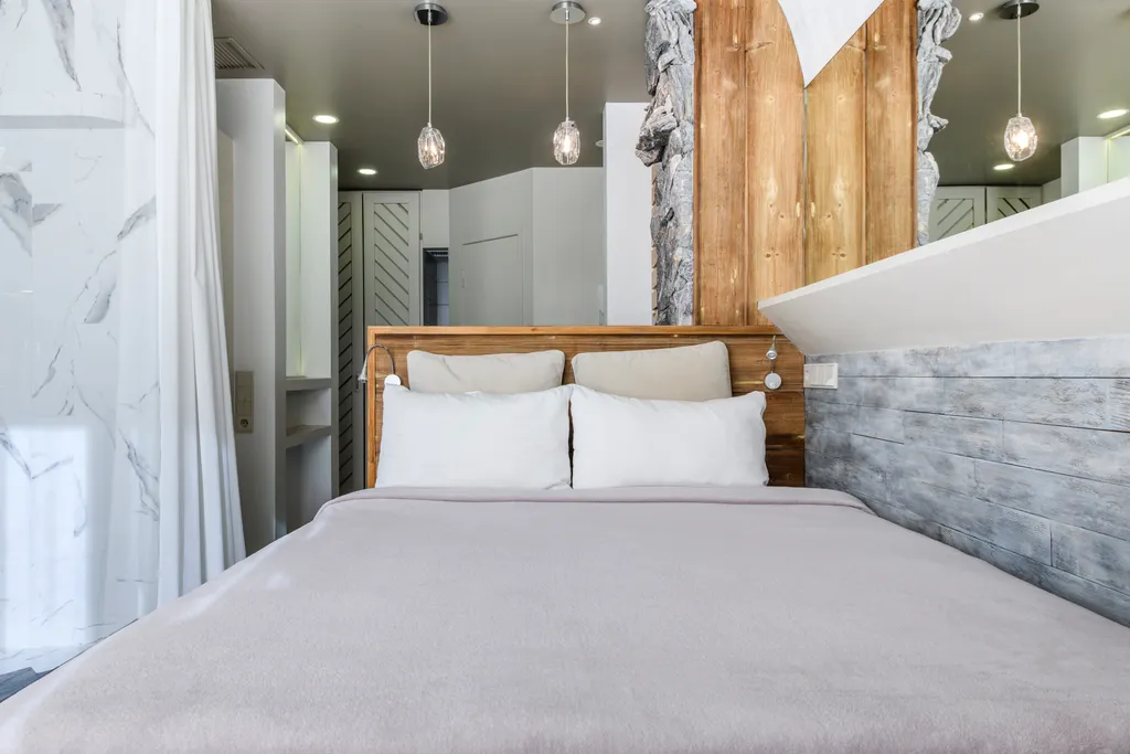 ЛАЙТ БЛЮ ДИЗАЙН-СТУДИЯ | 30 м² | Уют в стиле ростик с горным пейзажем!