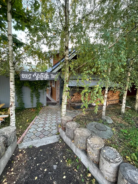 Домик-баня с камином