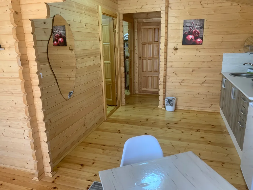 Индивидуальный трехкомнатный эко-дом с террасой и кухней Ветер Перемен