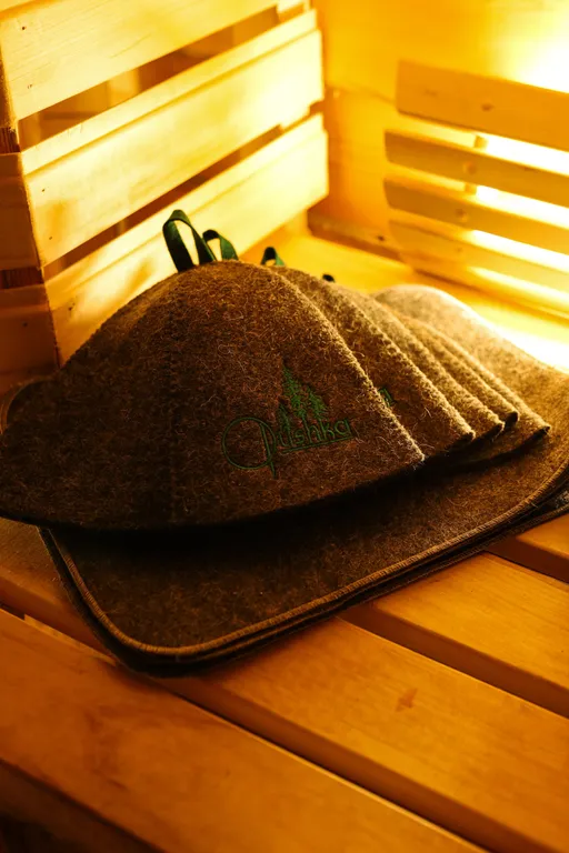 Бревенчатый дом-баня в стиле охотничьего домика