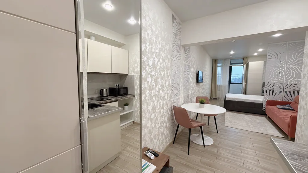 Квартира Квартира Уютная с видом на море, балконом, ванной, бассейном на территории жк — Адлер