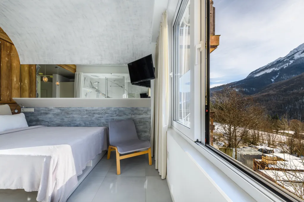 ЛАЙТ БЛЮ ДИЗАЙН-СТУДИЯ | 30 м² | Уют в стиле ростик с горным пейзажем!