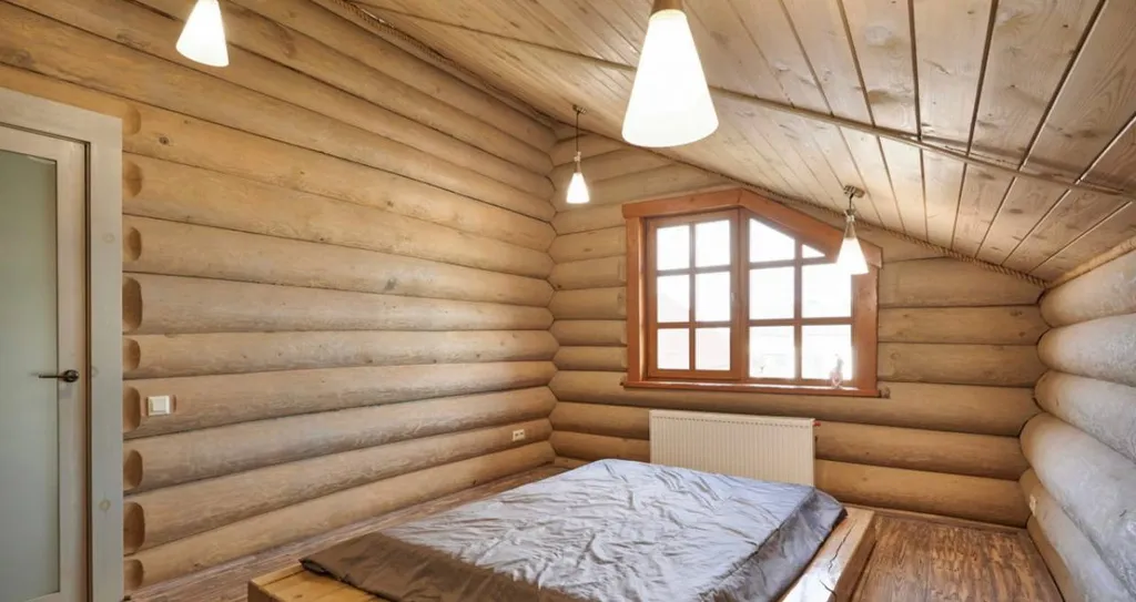 Деревянный коттедж из рубленого соснового бревна