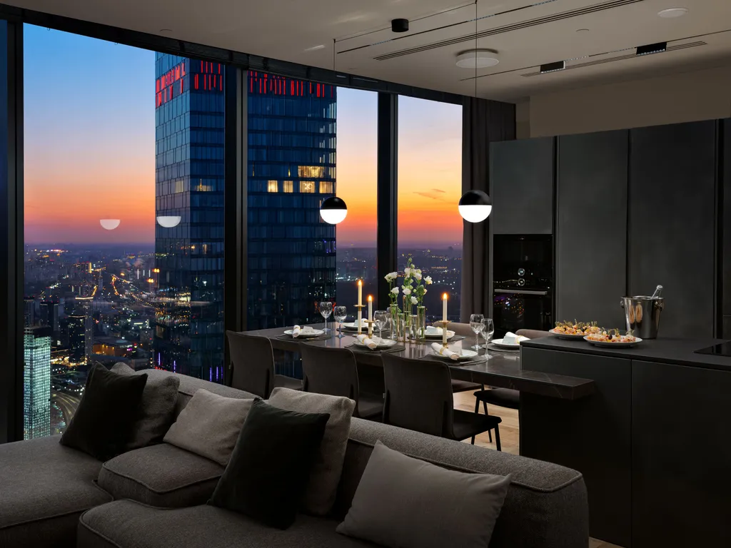 Самый стильный апартамент на 79 этаже с караоке! 20 тыс песен