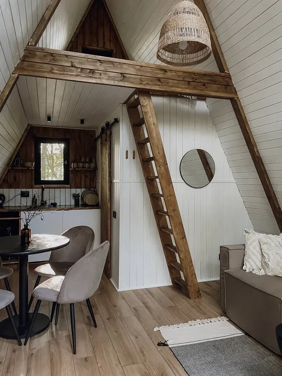 Коттедж Панорамный домик в стиле афрейм на Вуоксе — Кротово