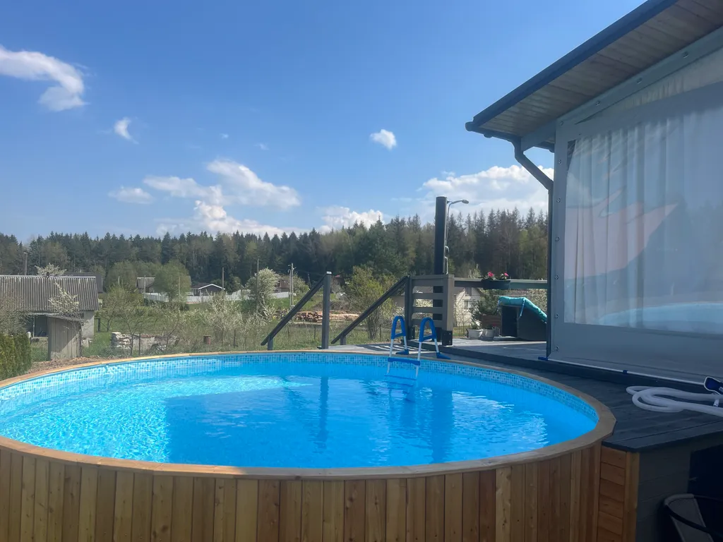 Бунгало Эко Premium из дерева с бассейном