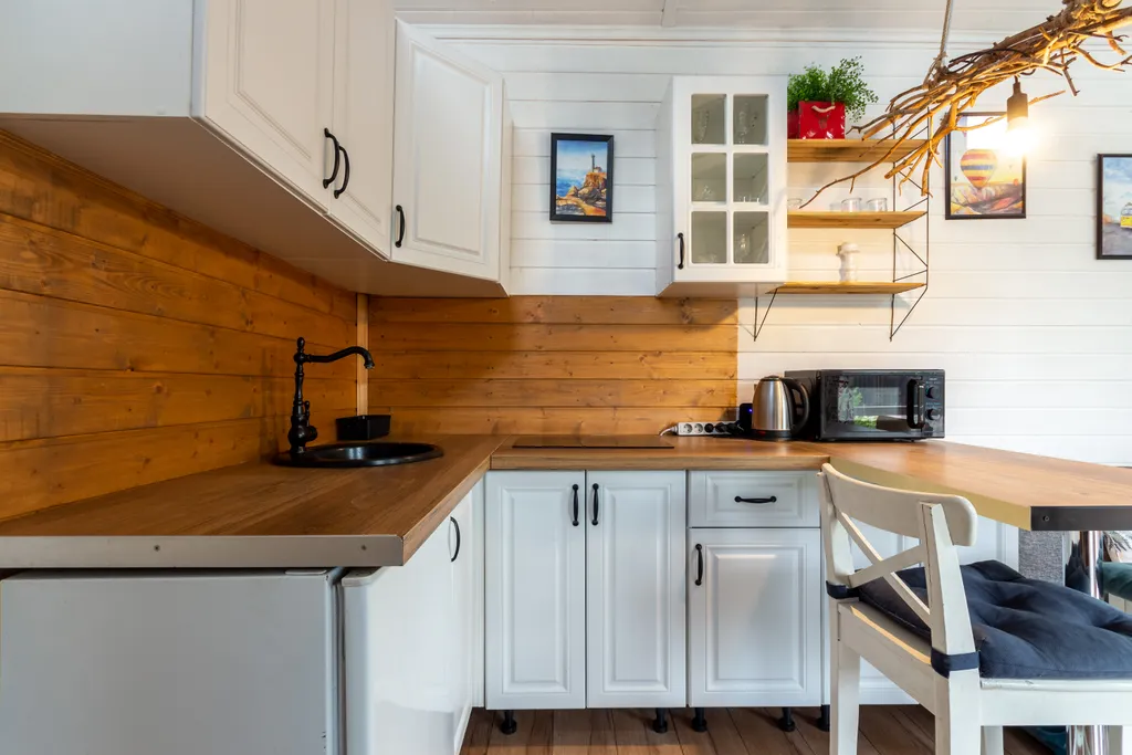 Норвежский домик с отдельной баней на дровах