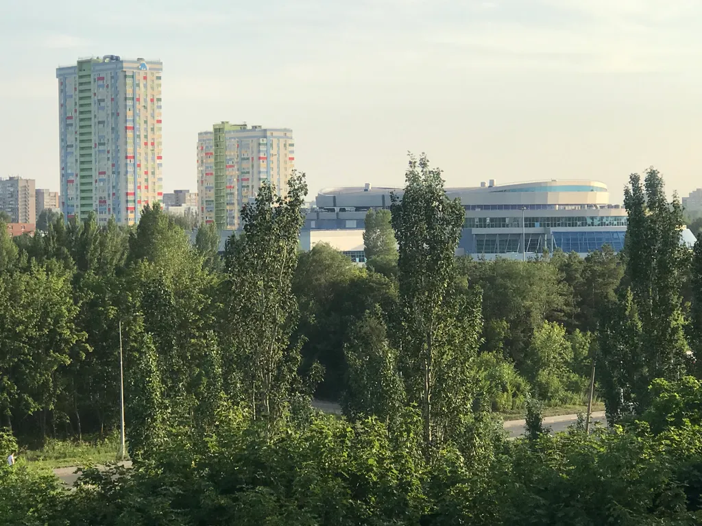 Квартира-студия с панорамным балконом