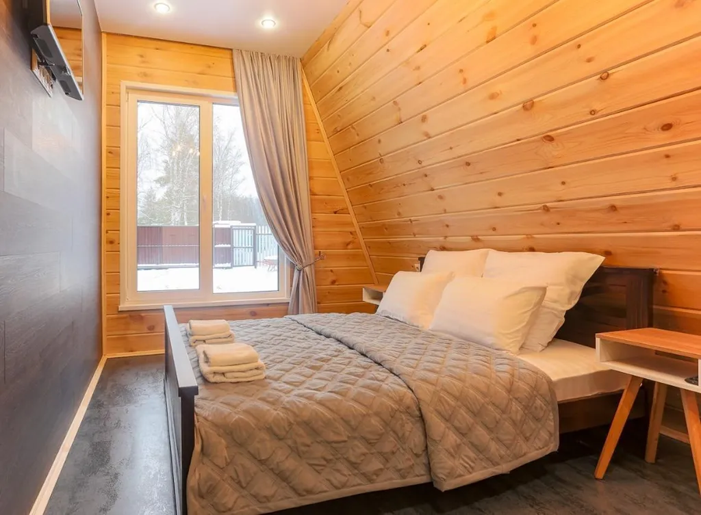 Большой дом a-frame в-небо с бассейном