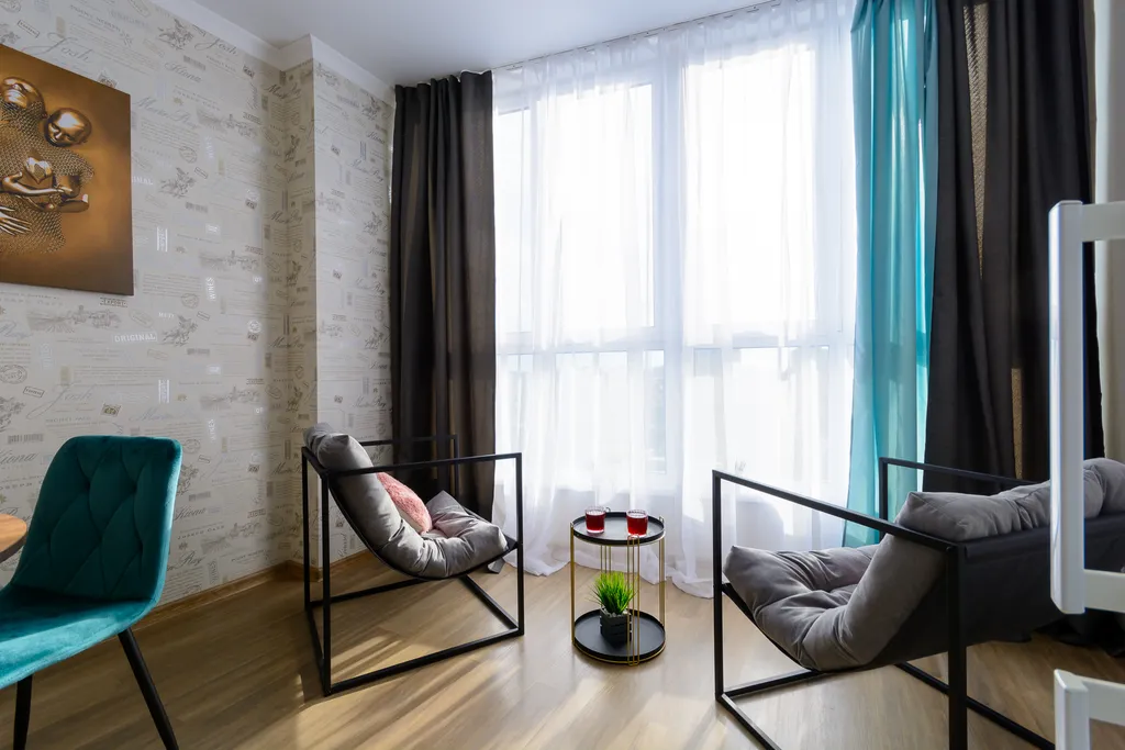 Квартира Апартаменты Бирюзовая нежность с панорамным видом, у парка Галицкого — Краснодар