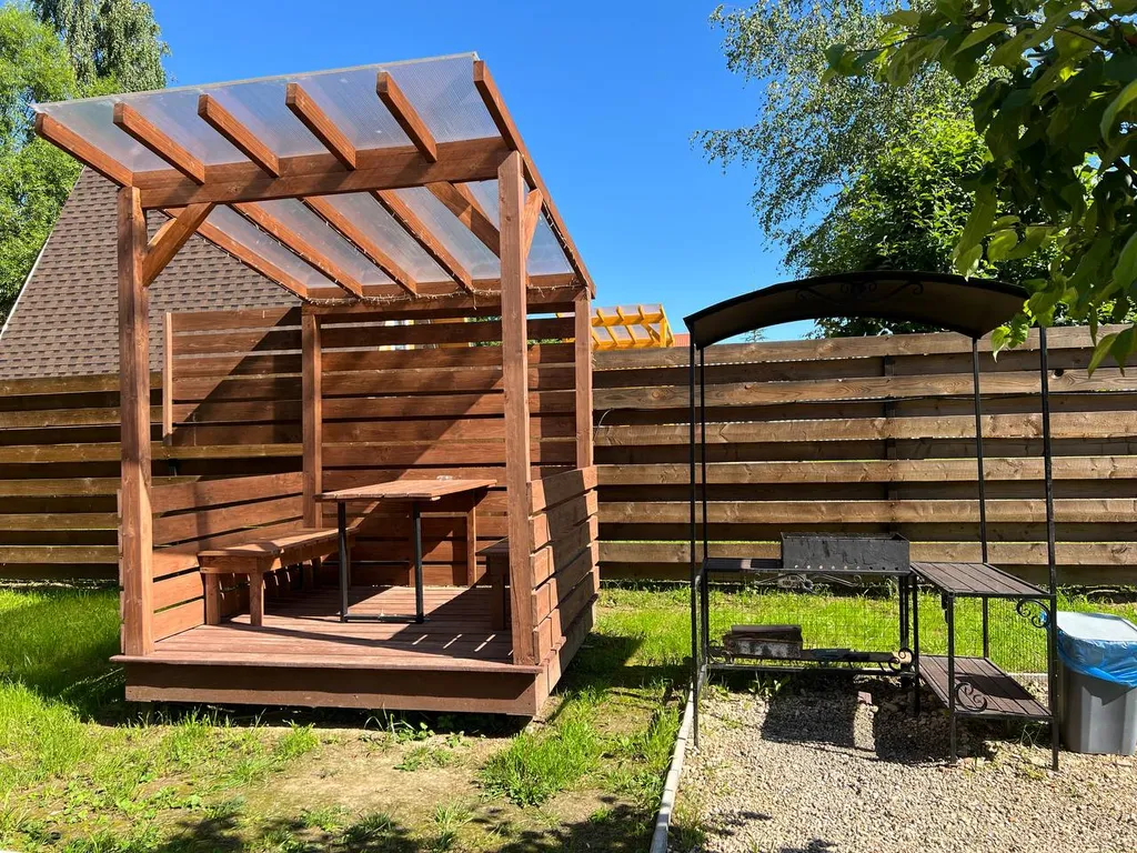 Дом №3 A-frame с сибирским горячим чаном на дровах