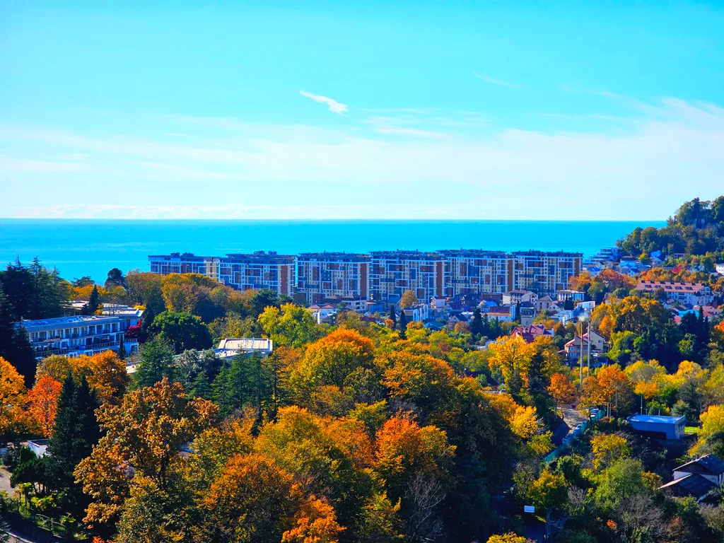 Квартира-студия с видом на парк и море