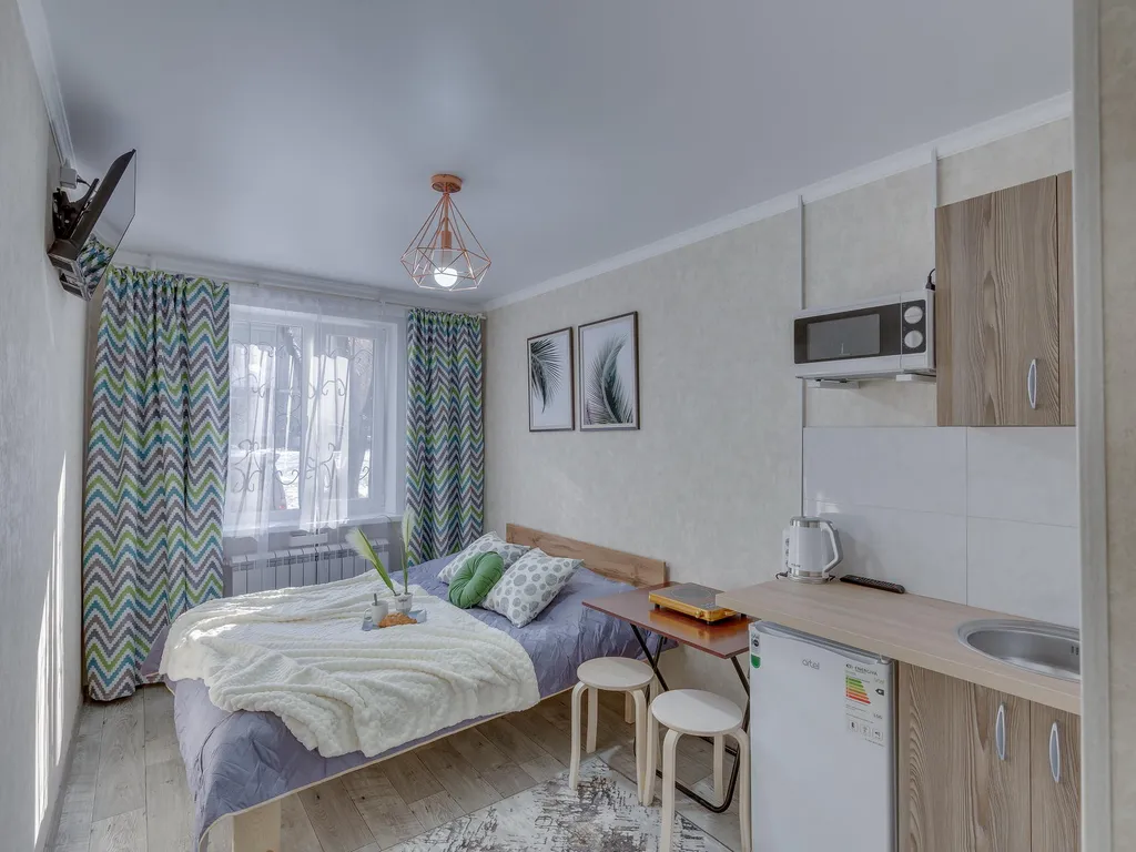 По-домашнему уютная двухместная студия на Толе би — Весновка