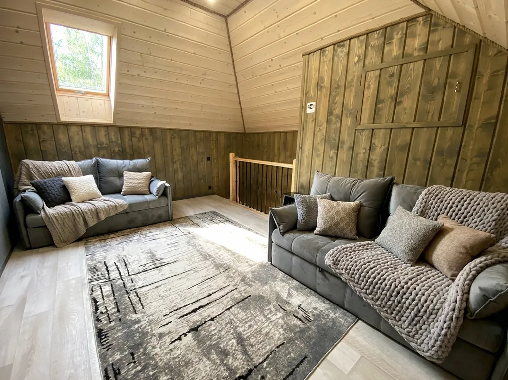 Современный домик с баней, чаном и беседкой